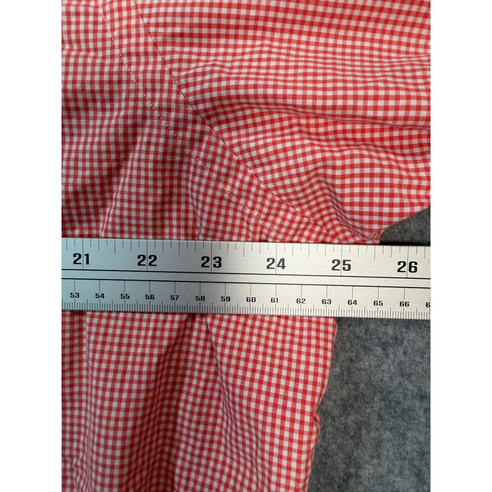 Ralph Lauren Mens XL Classic Fit Gingham Button Down Shirt Red White Long Sleeve - Picture 6 of 7